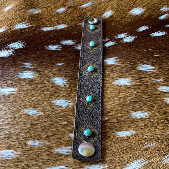 Jewelry - Turquoise studded leather Louis Vuitton bracelet